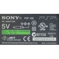 ADAPTADOR AC PARA PLAYSTATION SONY PSP-100 / 05010384932A / INPUT:100V-240 VAC - 0.3A 50/60HZ / OUTPUT: 5 VDC - 2A	